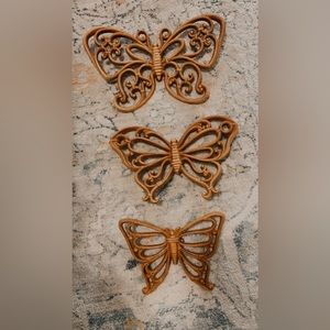 Vintage plastic butterfly wall decor